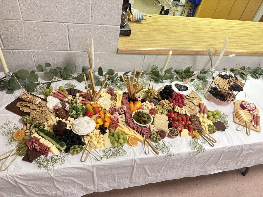 Event venue grazing table